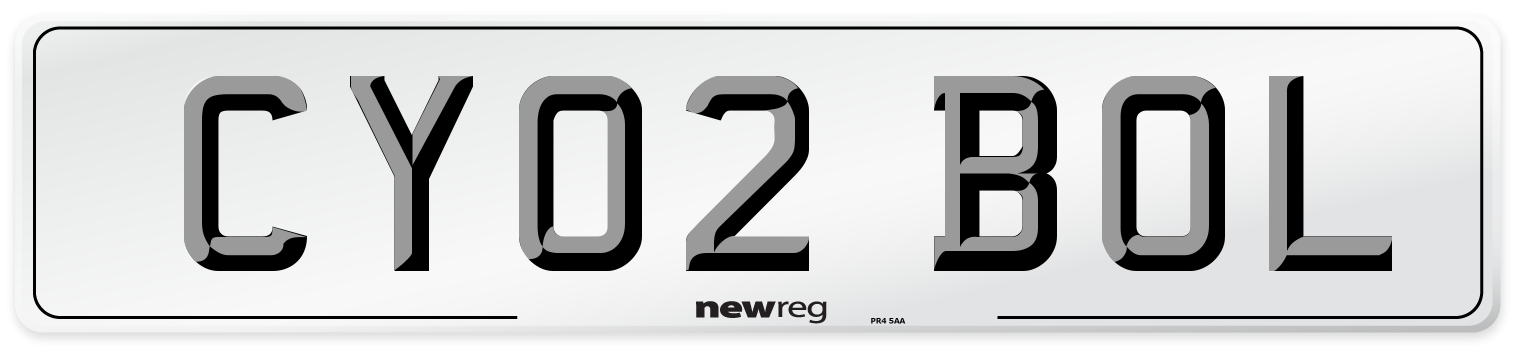 CY02 BOL Number Plate from New Reg